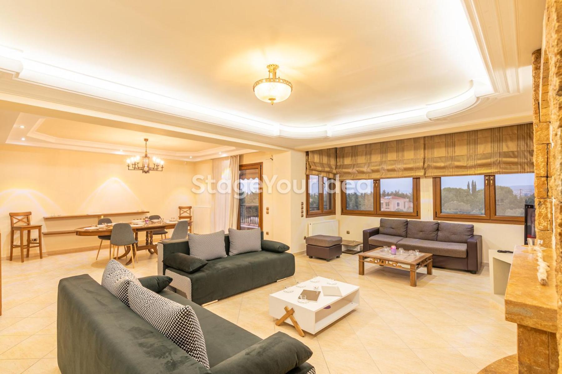 Luxury Appartment, Only 7 Minutes From Thessaloniki Airport And 15 Minutes From City Center ,For 8-23 People Also For Gatherings And Parties Neon Rysion Buitenkant foto