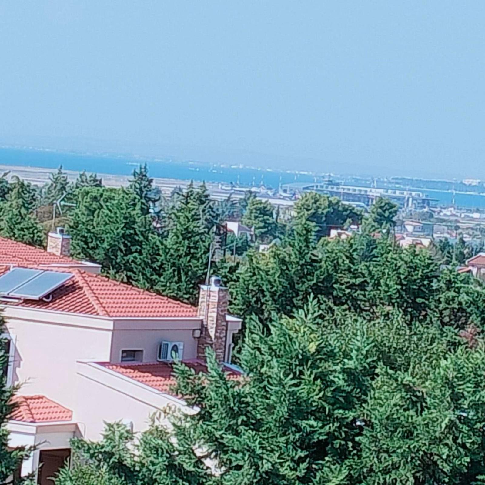 Luxury Appartment, Only 7 Minutes From Thessaloniki Airport And 15 Minutes From City Center ,For 8-23 People Also For Gatherings And Parties Neon Rysion Buitenkant foto